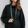 Bluzy | Bluzy>Fobya Bluza ze stójką F1173 czarny