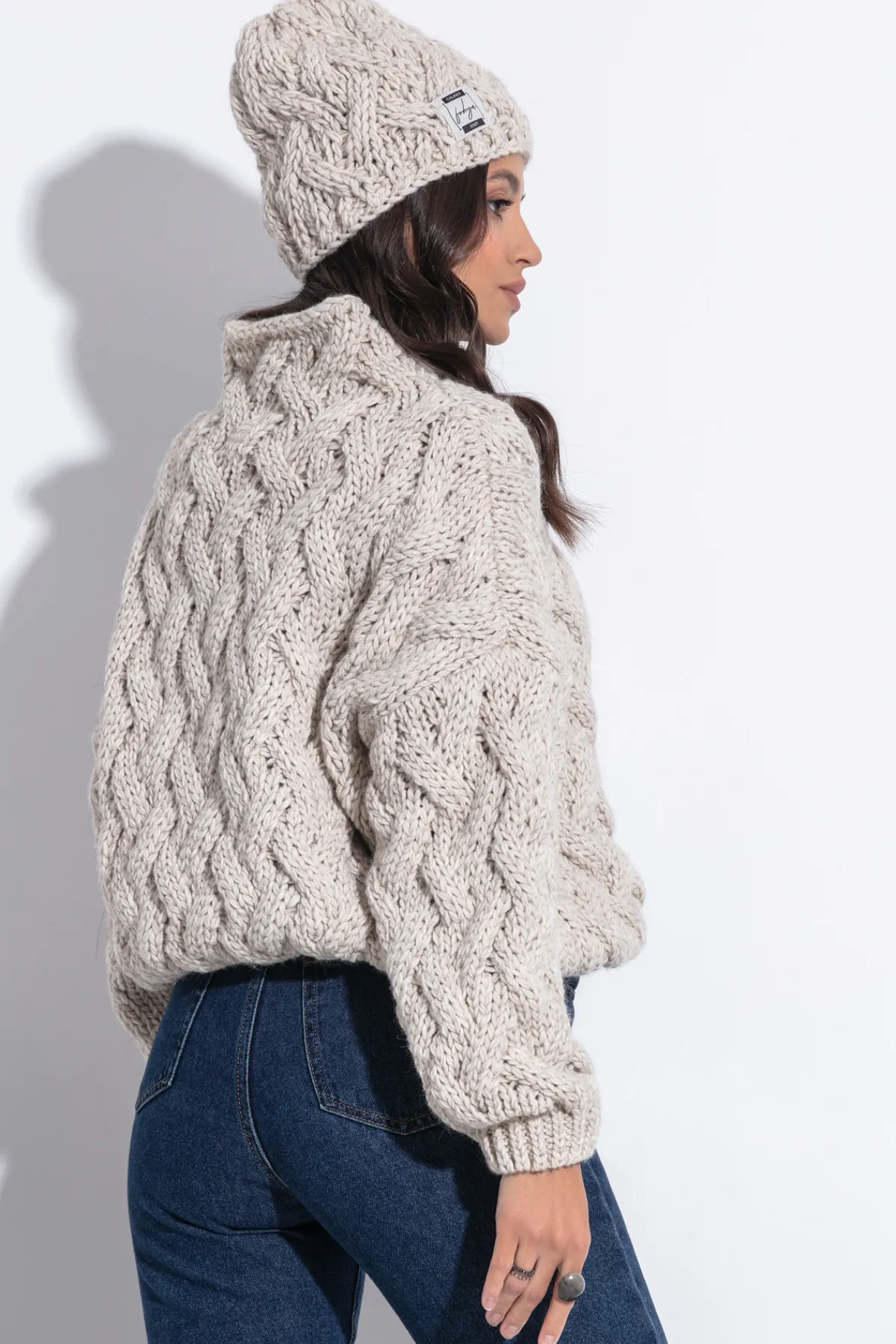 Czapki>Fobya Czapka zimowa wełniana Chunky Knit F1329
