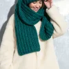 Szale>Fobya Długi szal o grubym splocie chunky knit F1556