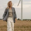 Kardigany Na Jesień I Zimę | Kardigany Eleganckie>Fobya Kardigan z niefarbowanej wełny alpaki i bawełny maco F1748 szary