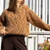 Swetry Na Jesień I Zimę | Swetry Oversize>Fobya Sweter z wełny kid moher F1900 brązowy