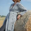 Kardigany Na Jesień I Zimę | Kardigany Z Paskiem>Fobya Wełniany kardigan o grubym splocie Chunky Knit F1480 szary